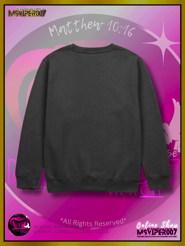 Sweatshirt - "MsViper_007™ Brand Classic" [gld-yllw/blk emblem] - Streetwear/Cozy Sweatshirt By Anna H. product image (2)