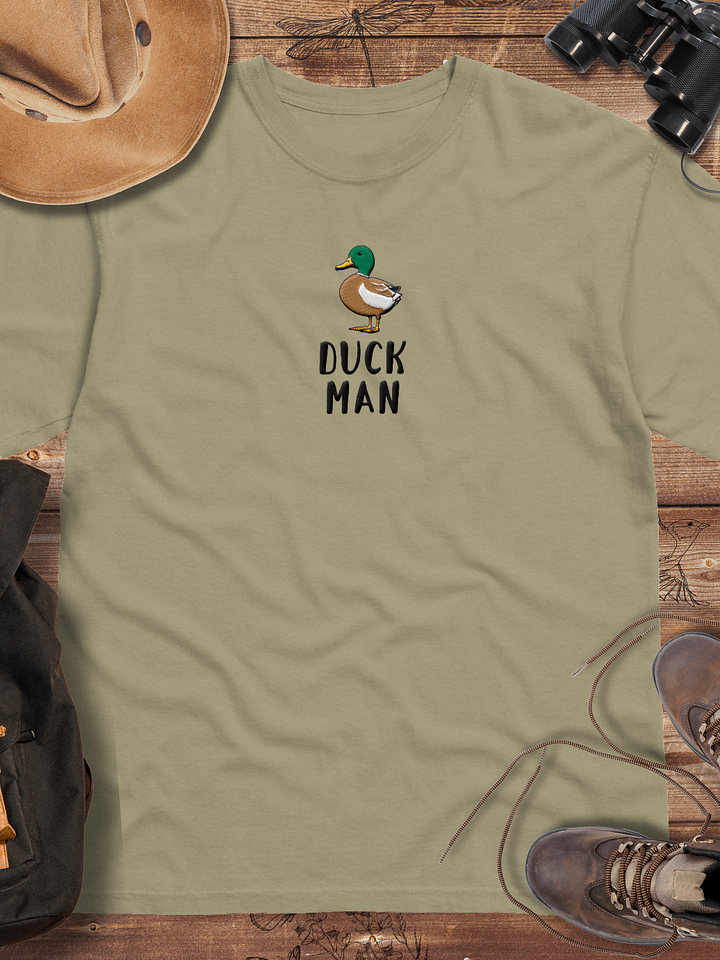 Duck Man Embroidered T-Shirt – Mallard Duck Lover Shirt – Funny Duck Shirt – Outdoor Wildlife Gift for Him product image (1)