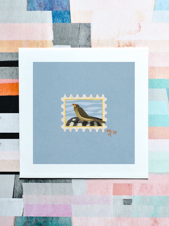 Oxpecker Stamp Print – Birbfest 2024 product image (1)