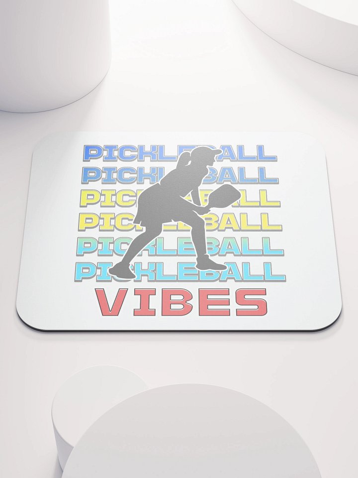 Pickleball Vibes Line Female Vibrant Mouse Pad product image (2)
