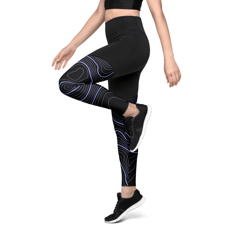Black Topography Leggings product image (4)