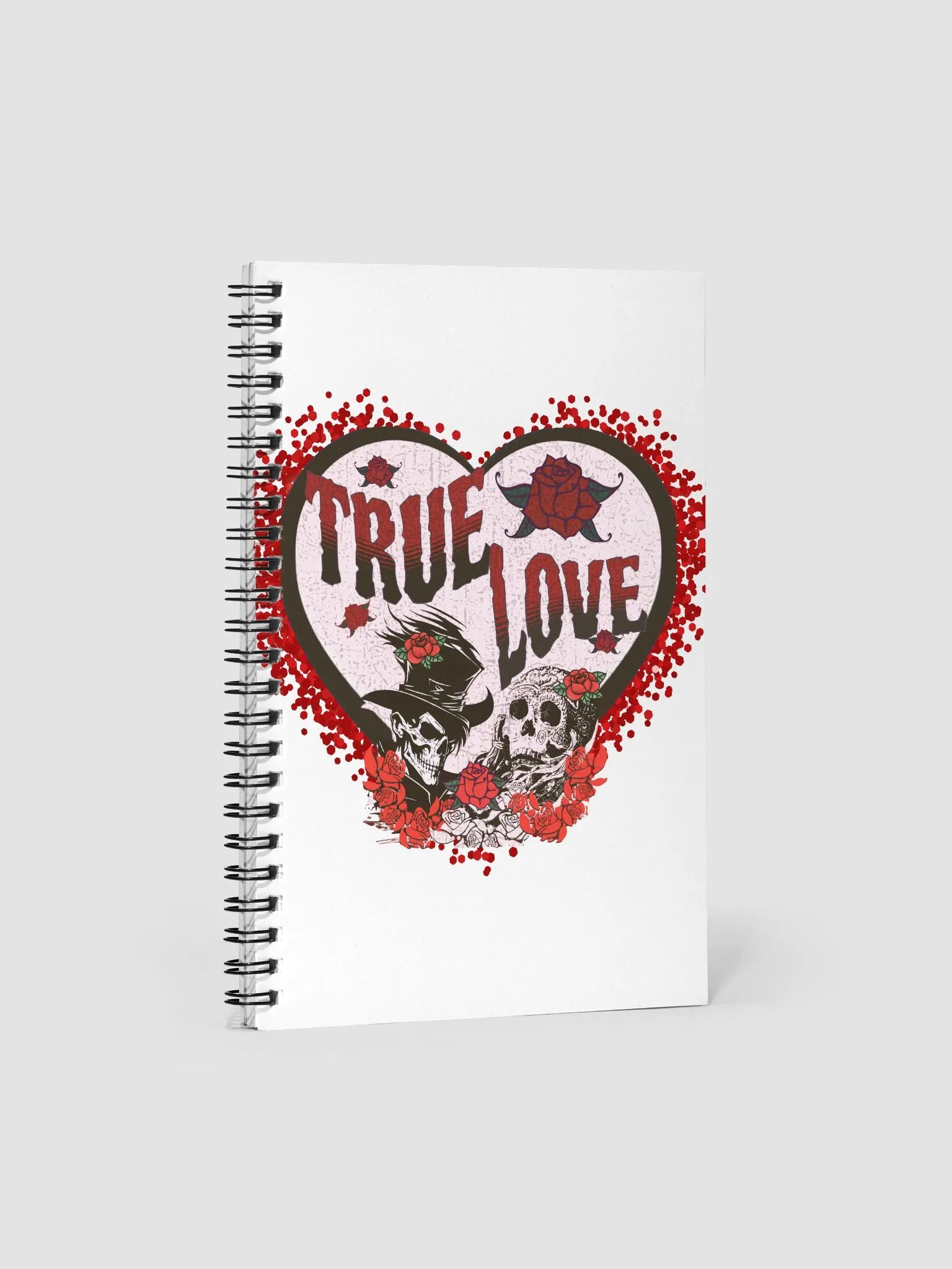 True Love and Skulls Spiral Notebook product image (3)