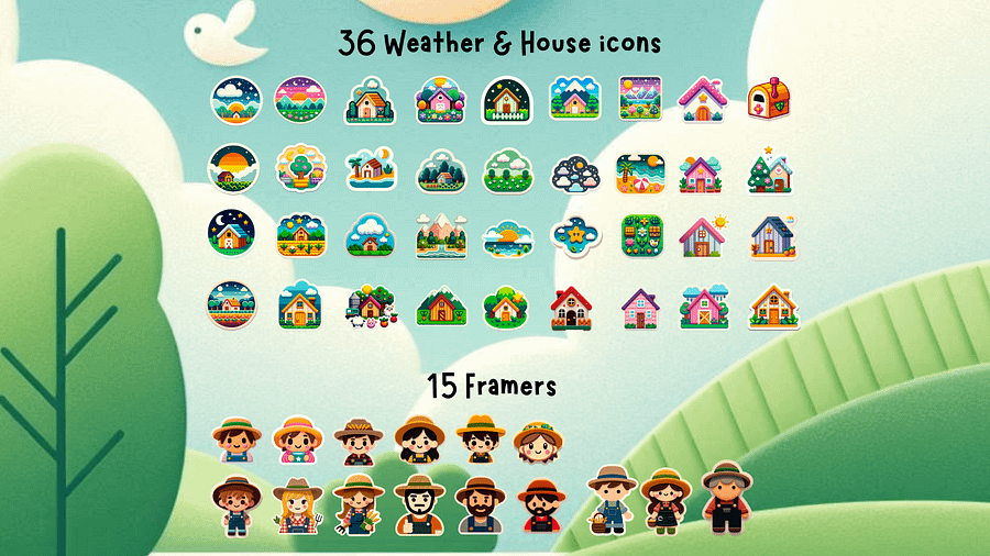 Stardew Valley-ish Inspired Desktop Icons (for Mac, Windows) product image (2)