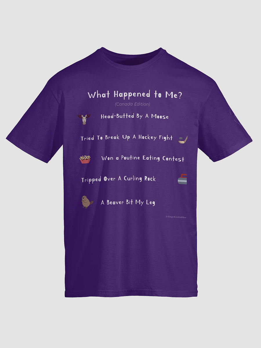 WHAT HAPPENED TO ME ? (Canadian Edition): Unisex Softstyle T-shirt, Purple product image (5)