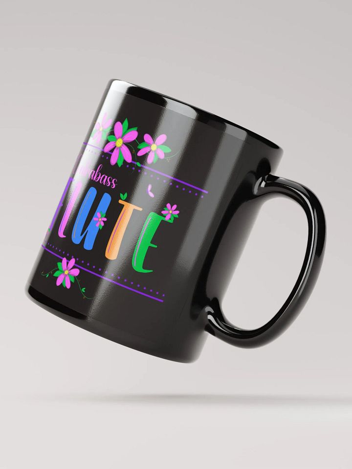 Floral Flutes Black Glossy Mug - Contrabass product image (2)