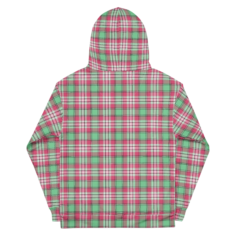 Mint Green and Pink Plaid Hoodie product image (7)