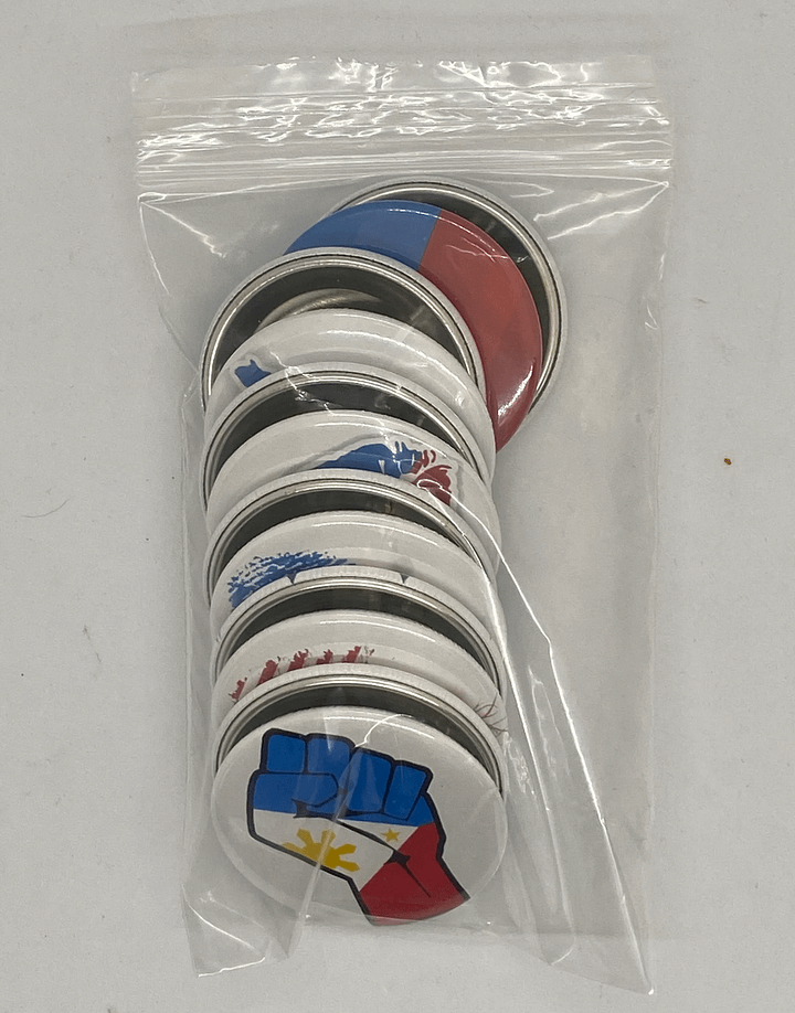 Filipino Pride Philippines Flag Button Pins - 12 Piece Set, Proud Filipina Metal Pin-back, Red Blue Yellow Philippine Roots product image (2)