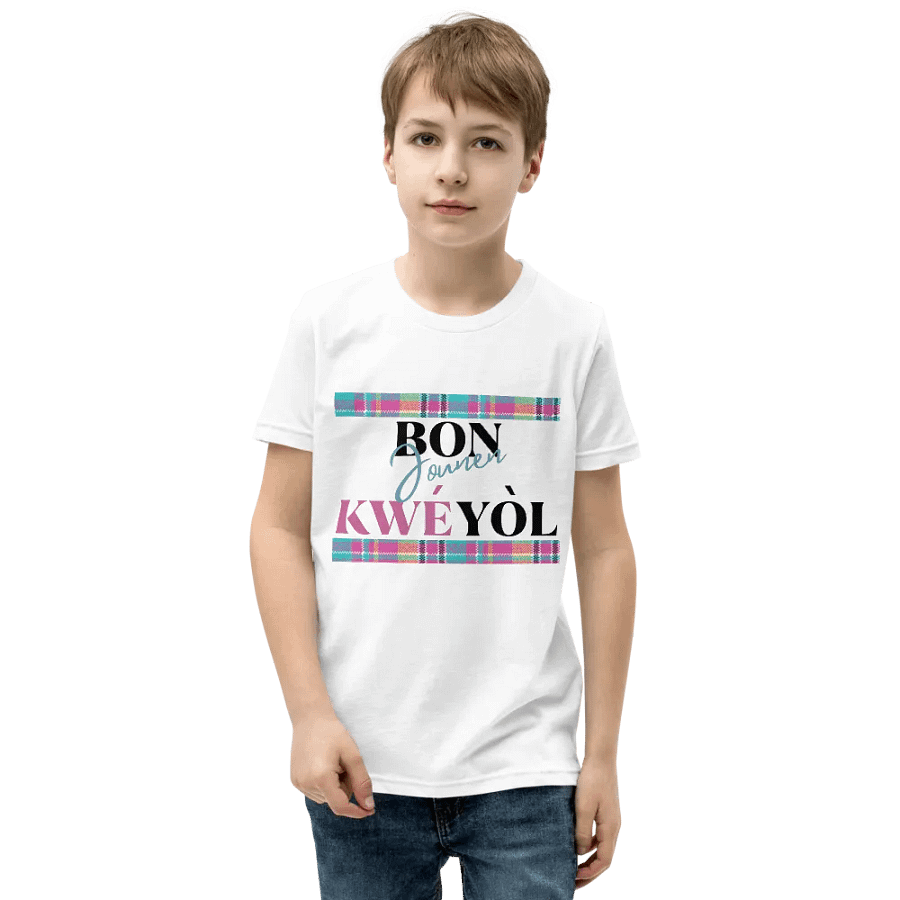 Kwéyòl Madras Youth T-Shirt product image (53)