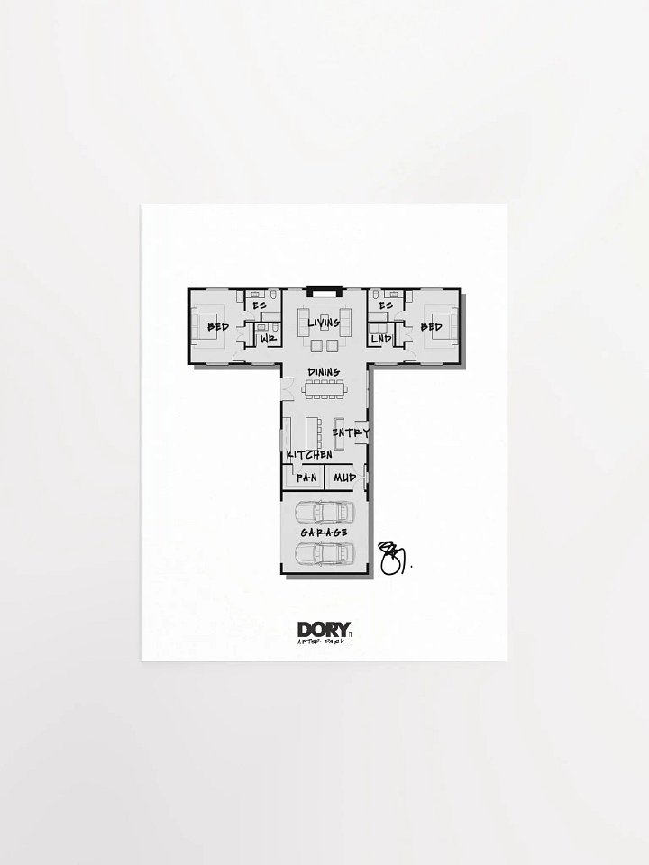 Alphabet Floor Plan Poster - T product image (1)