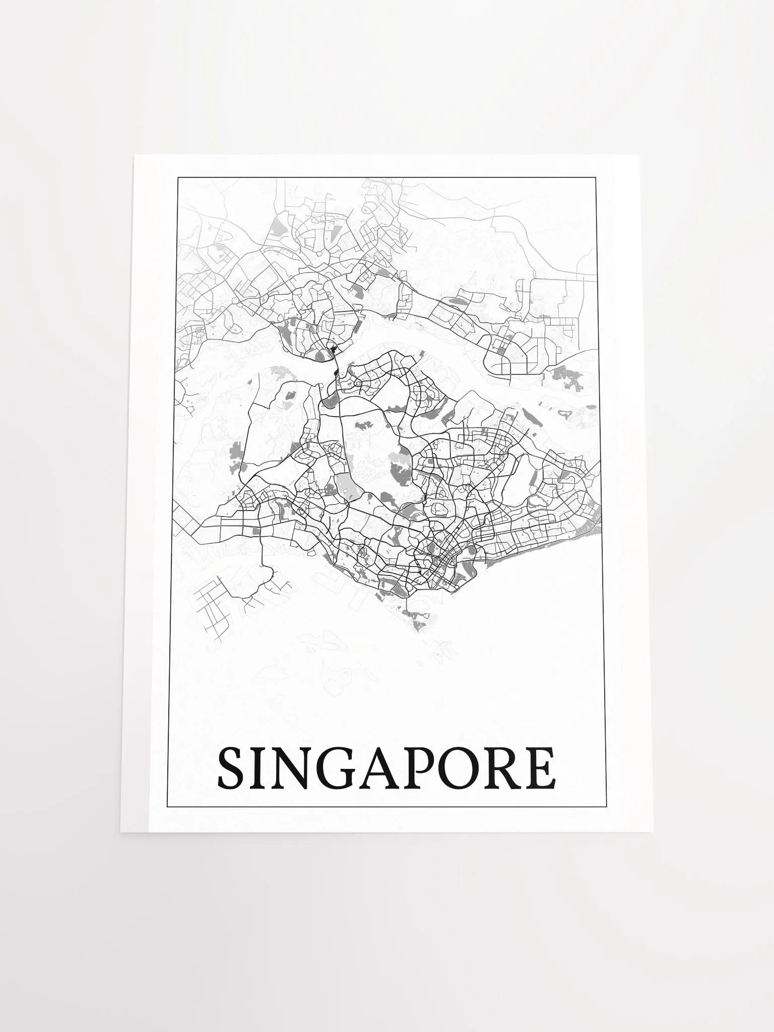 Singapore, city map print product image (18)