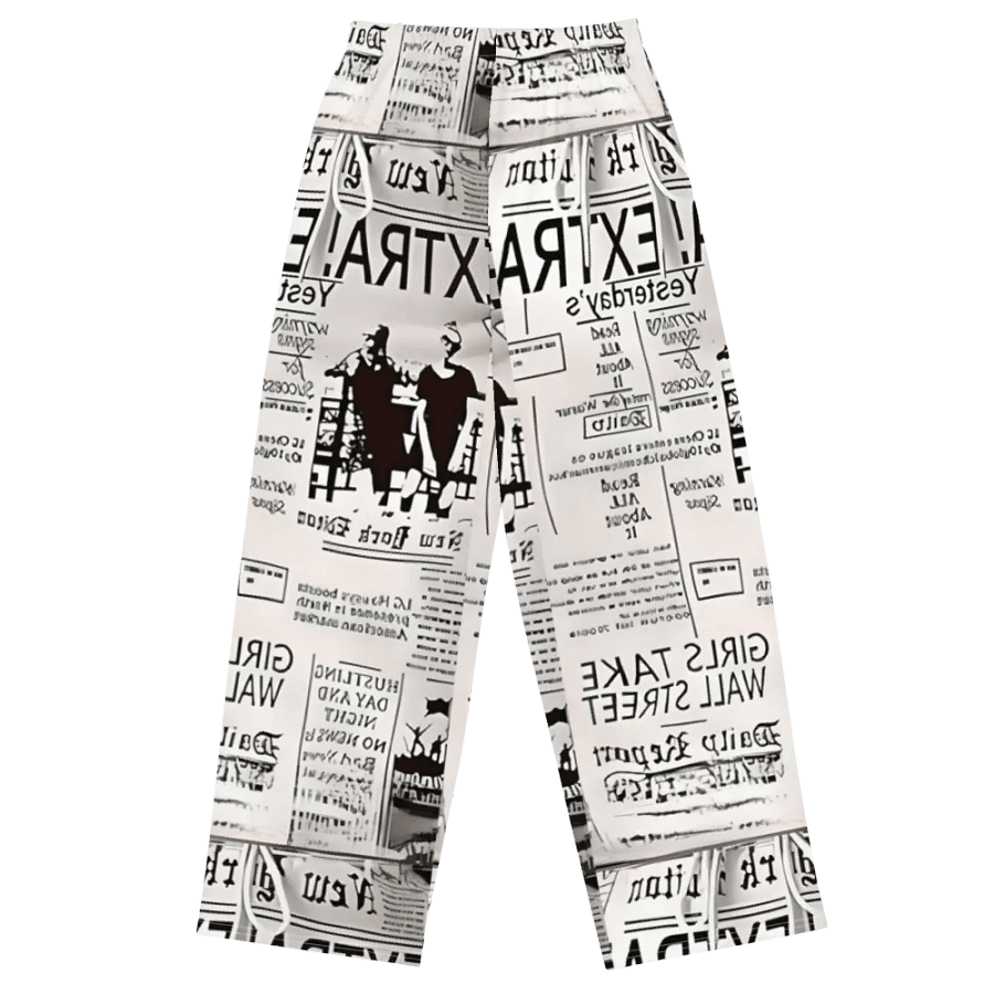 Vintage Newsprint All-Over Pants product image (2)