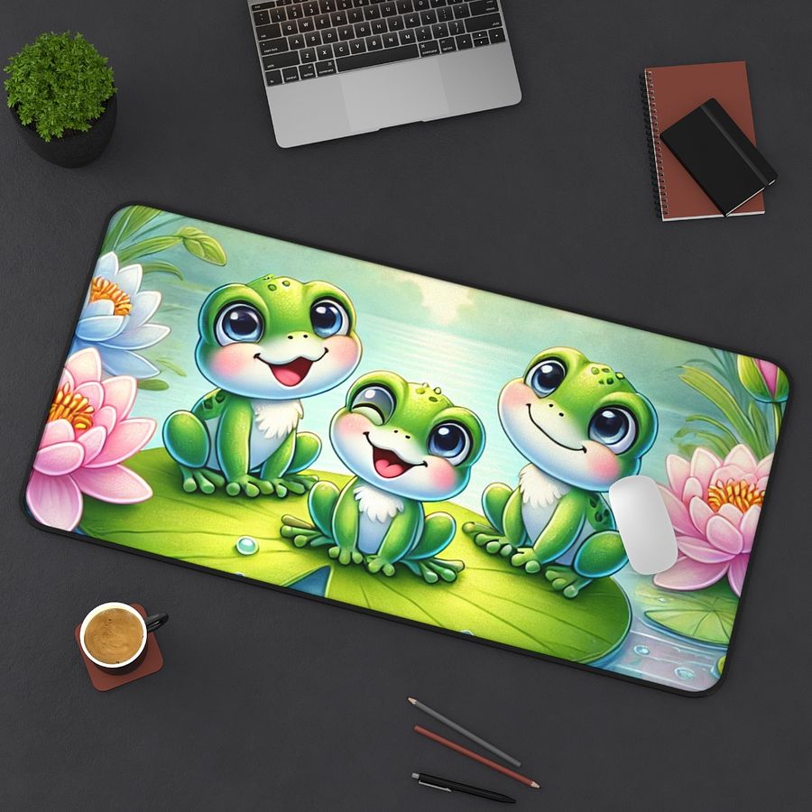 Trio Frog Mouse Pad 16” x 32” product image (1)