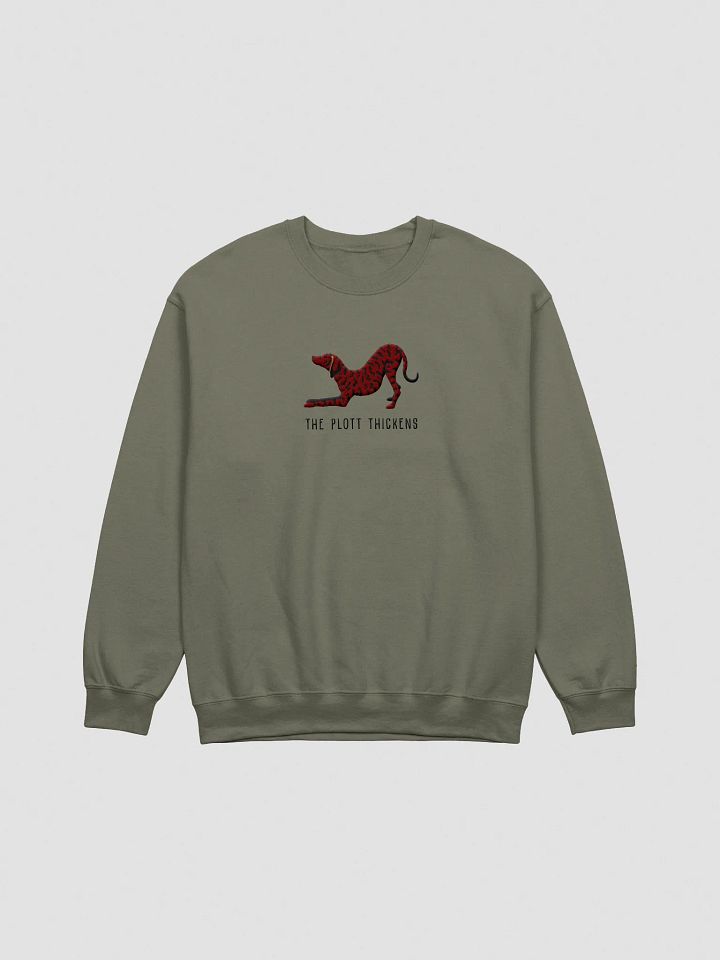 The Plott Thickens Sweatshirt (Embroidered) of a Plott Hound(Brown Brindle) product image (7)