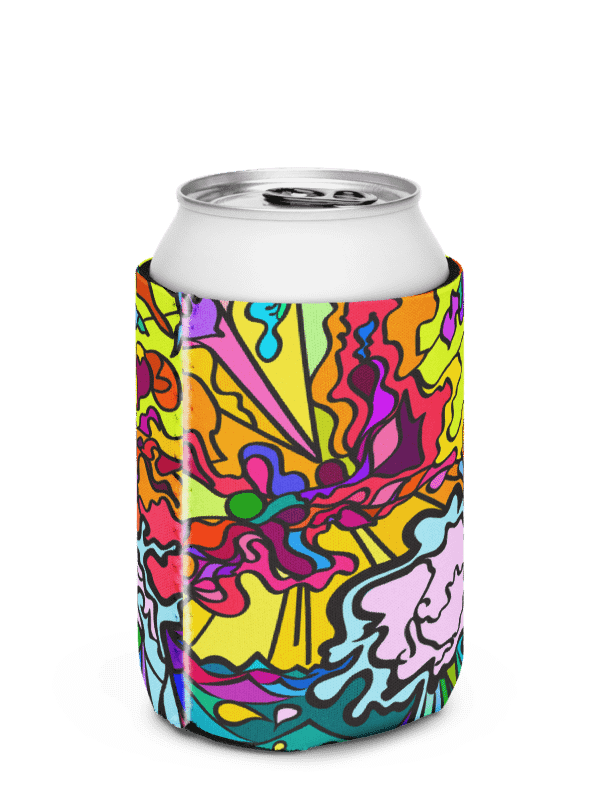 Vibrant Swirls Can Cooler - Wave at Sunset product image (1)