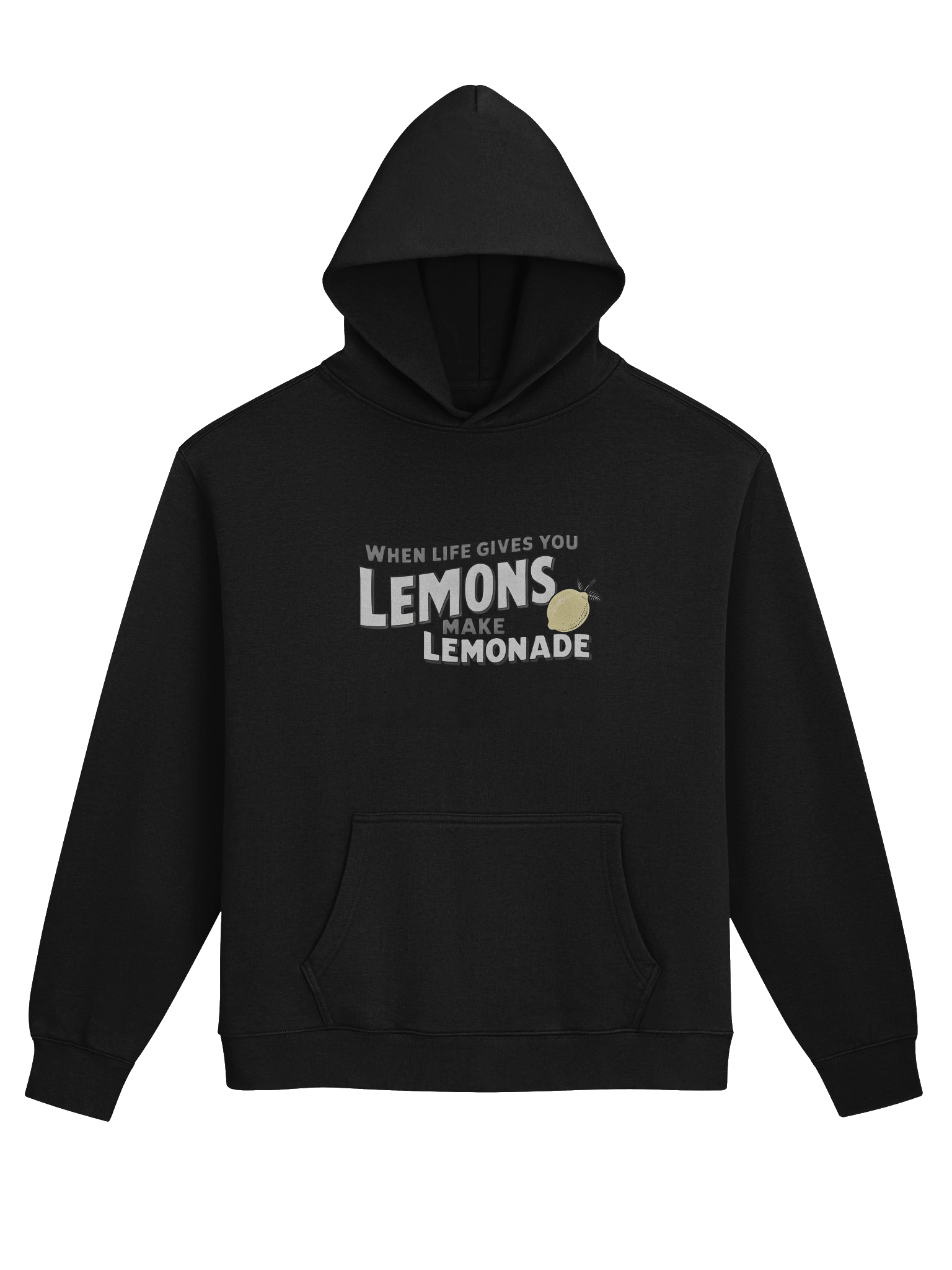 Minimalist Lemonade Wisdom Oversized Hoodie | Organic Cotton Motivational Streetwear product image (1)