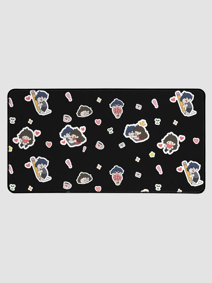 BLACK sticker design Desk Mat 15.5" x 31.5" product image (1)