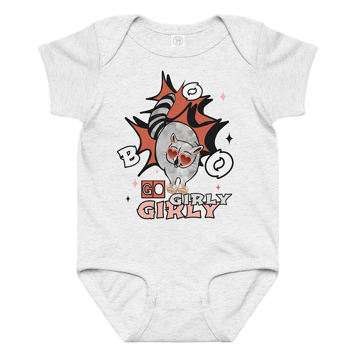 Girly Raccoon Baby Bodysuit product image (6)