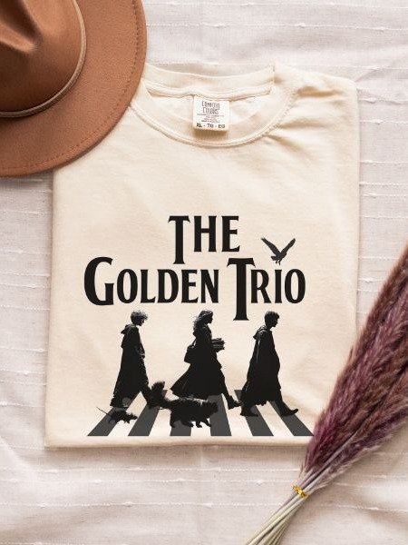 Golden Trio on Abbey Road Vintage Parody Shirt product image (2)