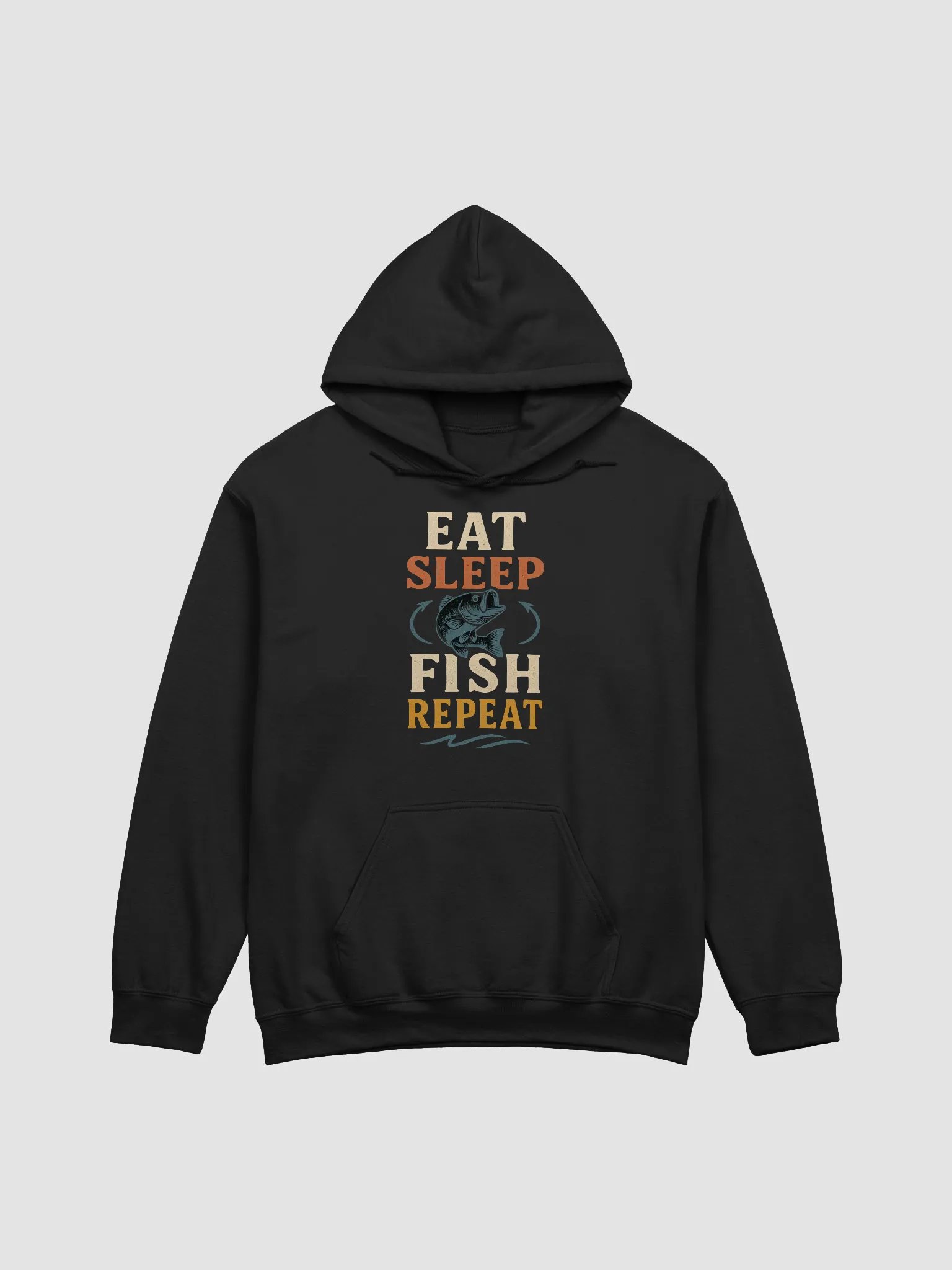 Fishing Hoodie – Eat Sleep Fish Repeat Graphic Pullover product image (3)