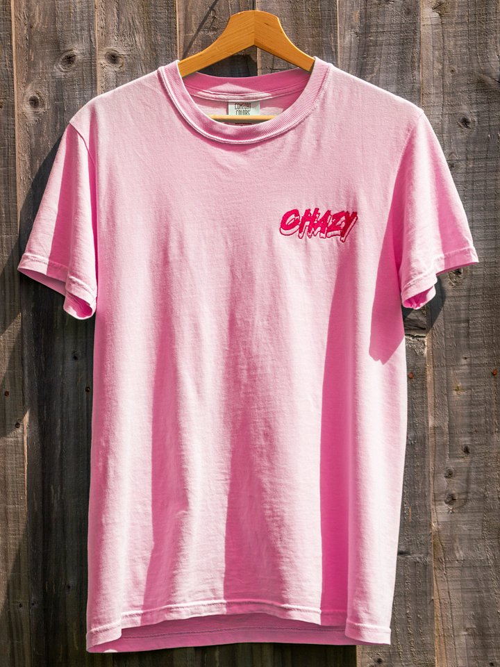 Embroidered Chazy pink T-shirt product image (1)