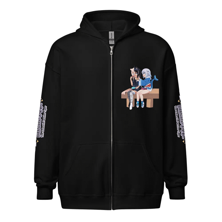 Heavy Blend Zip Hoodie (Unisex) - Byakko x Gura Edition product image (1)