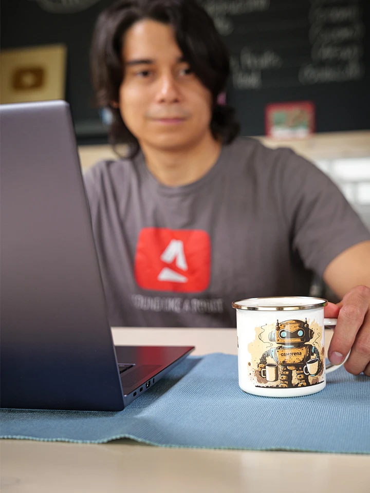 Robot Enamel Coffee Mug product image (1)