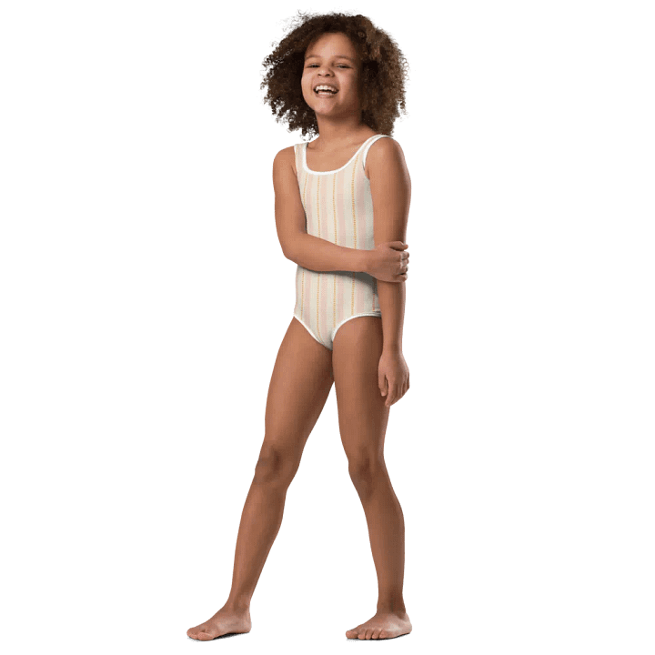 Pink Orange Tapestry Kids Swimsuit product image (2)