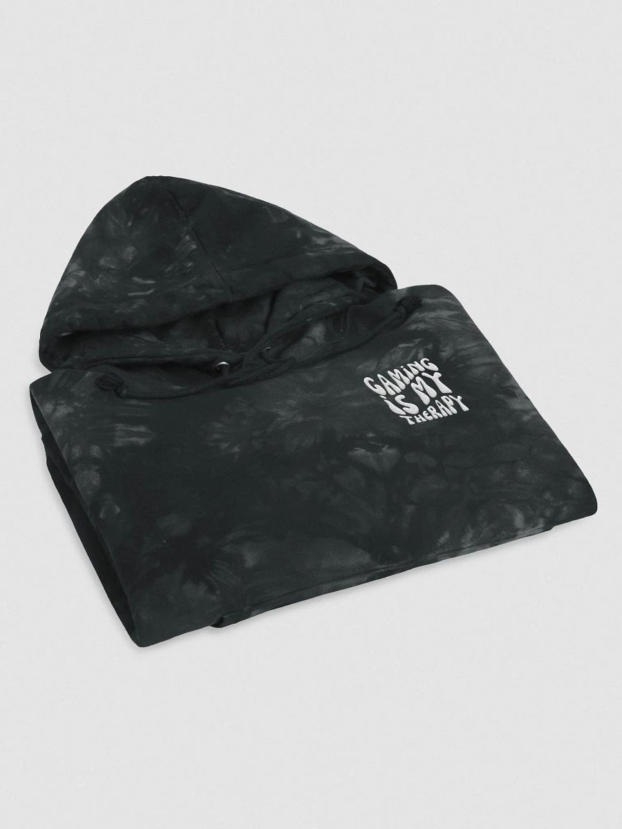 Embroidered Gaming Is My Therapy Tie-Dye Sweatshirt (White) product image (3)