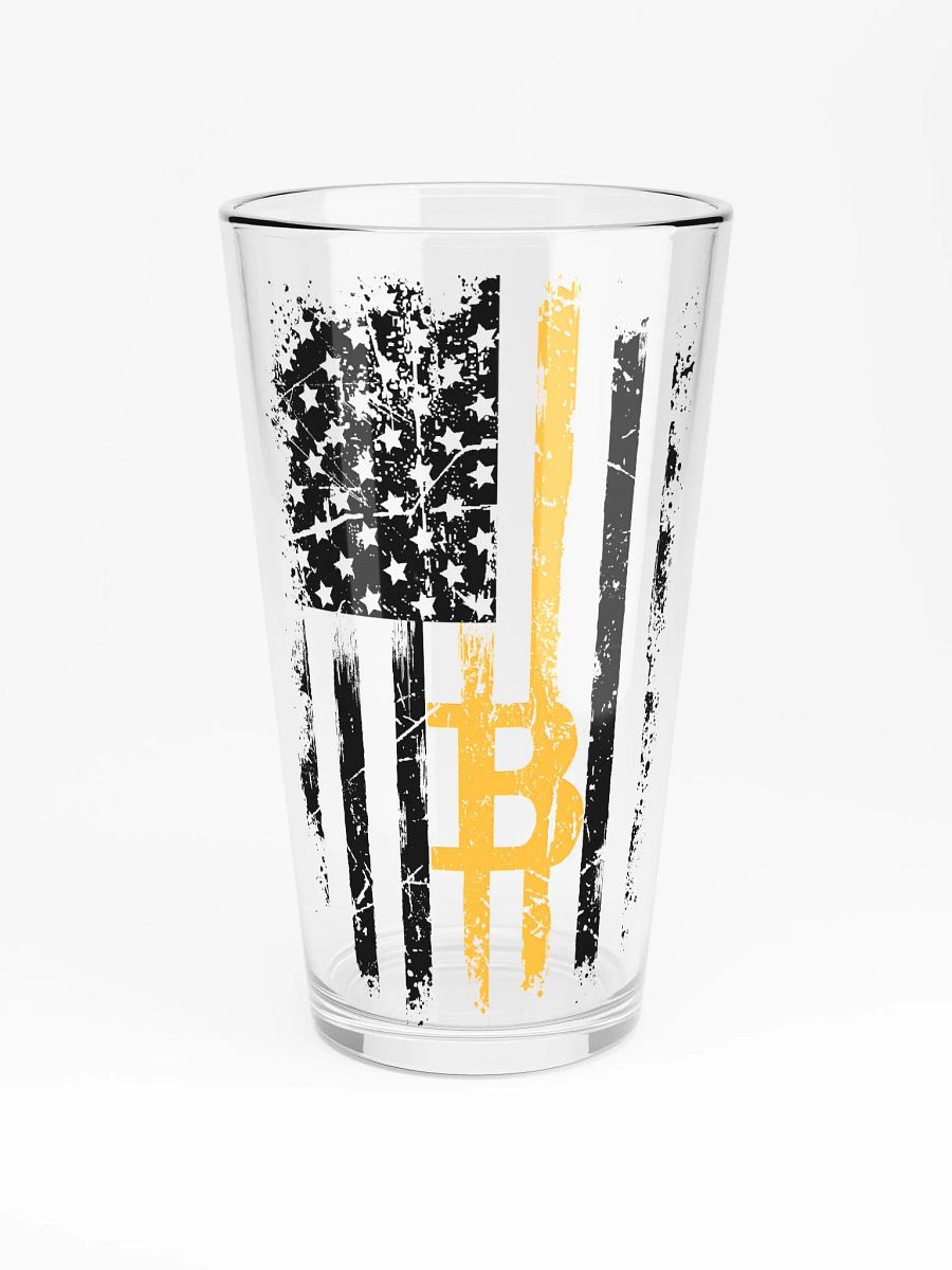 Bitcoin Flag Pint Glass product image (3)