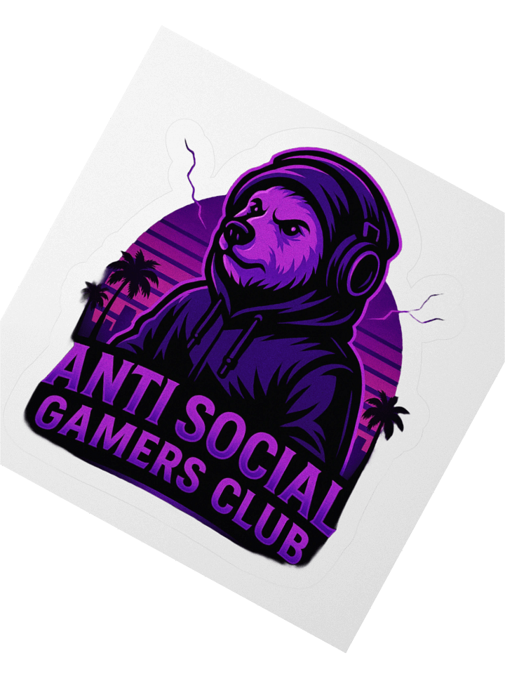 Anti Social Gamers Club Stickers 3x3 product image (2)