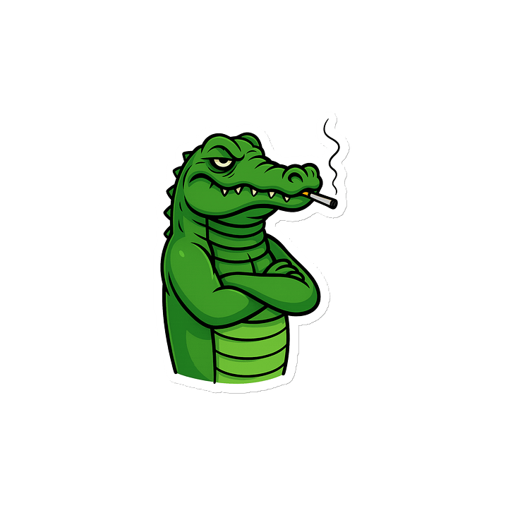 Smoking Gator Magnet product image (2)