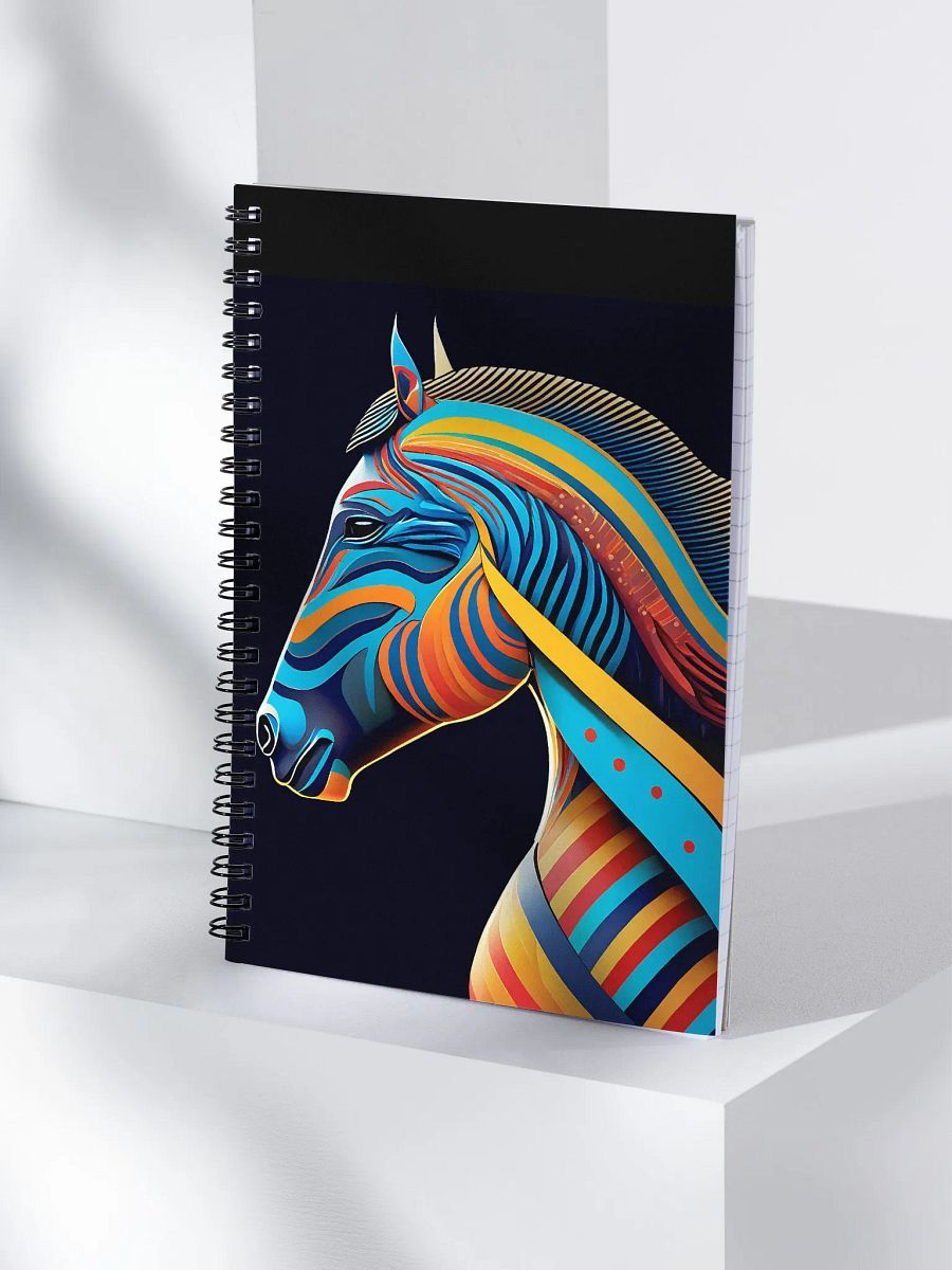 Stylized horse illustration made of coloured ribbons product image (4)