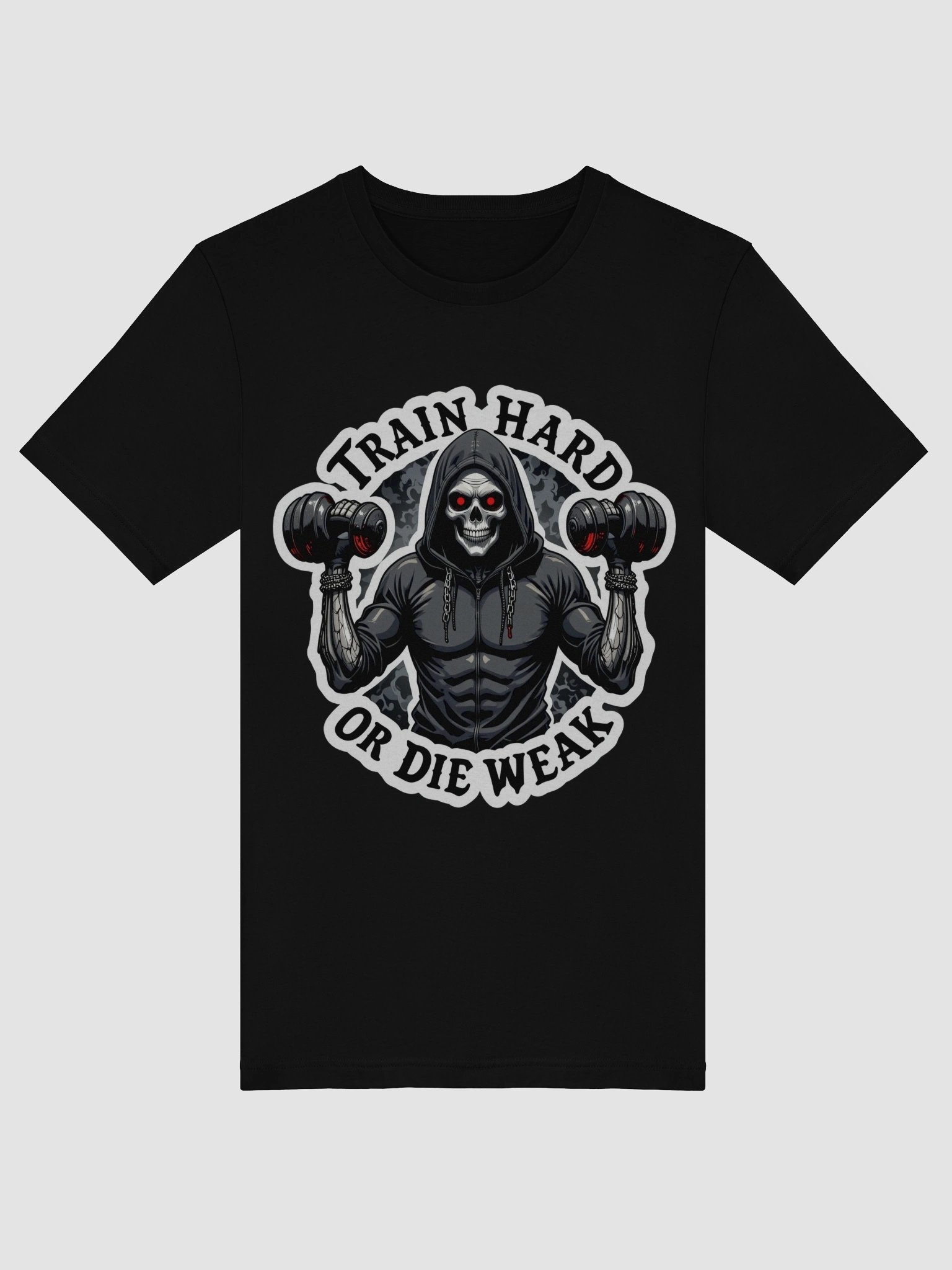 Glowing-Eyed Skeleton Training T-Shirt product image (5)