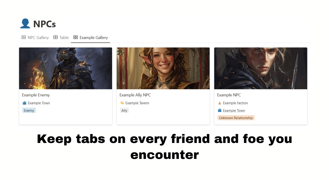 TTRPG Campaign Wiki | Notion Template product image (2)