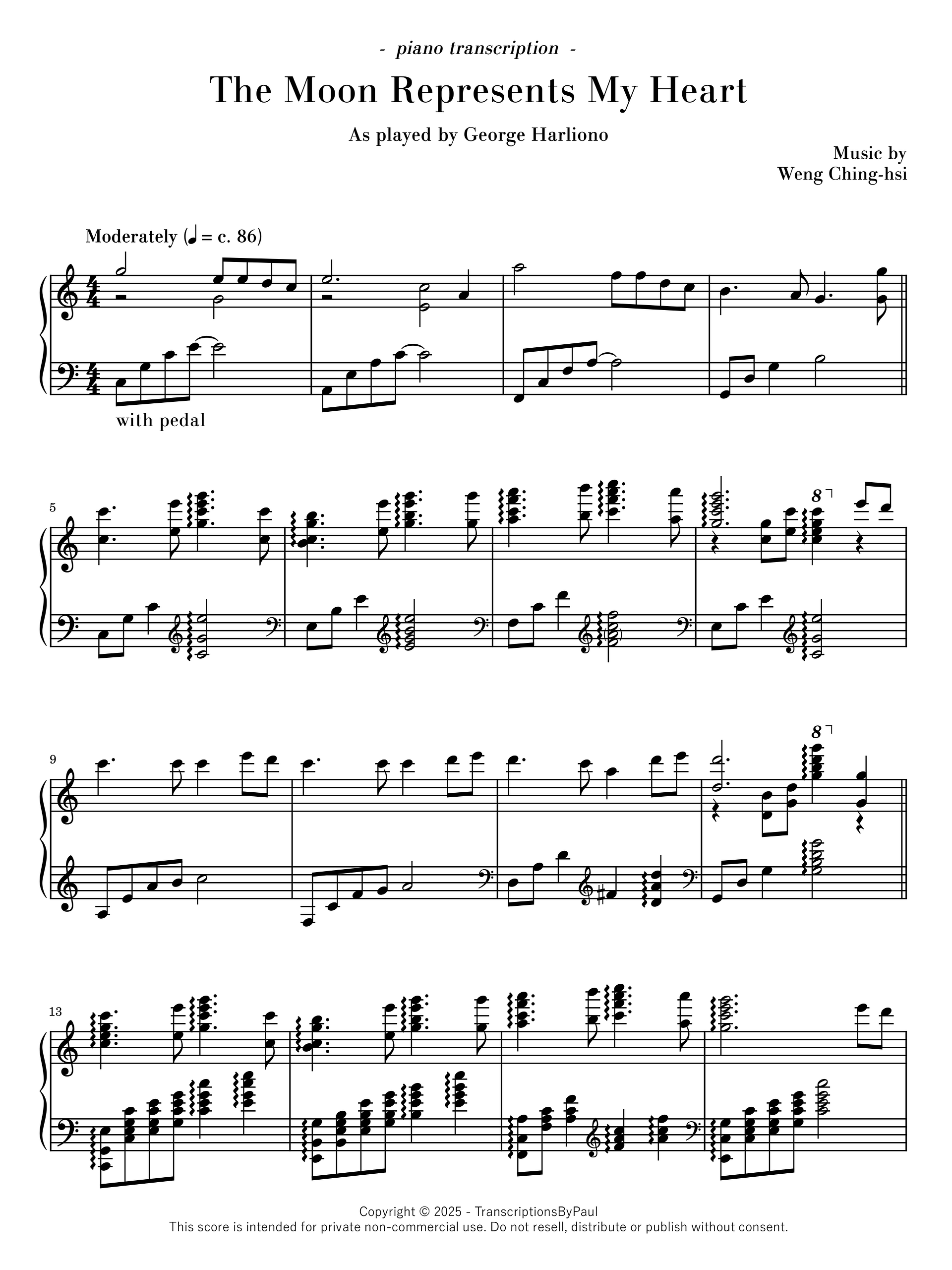 The Moon Represents My Heart - George Harliono product image (1)