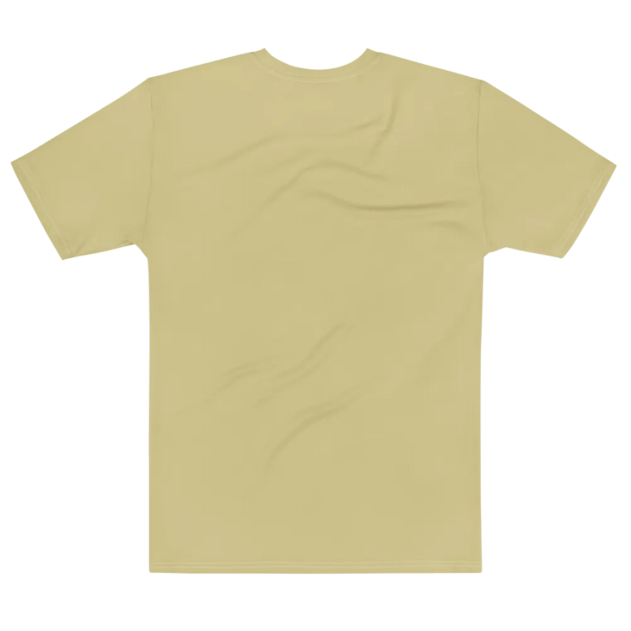 Plain Medium Yellow Soft Summer Men's Crewneck Polyester Heavyweight Premium T-Shirt by Treasure Pie product image (7)