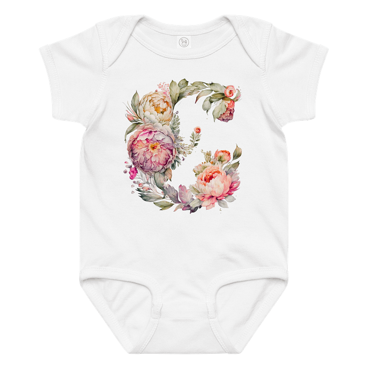Floral Letter 'C' Baby Bodysuit product image (1)