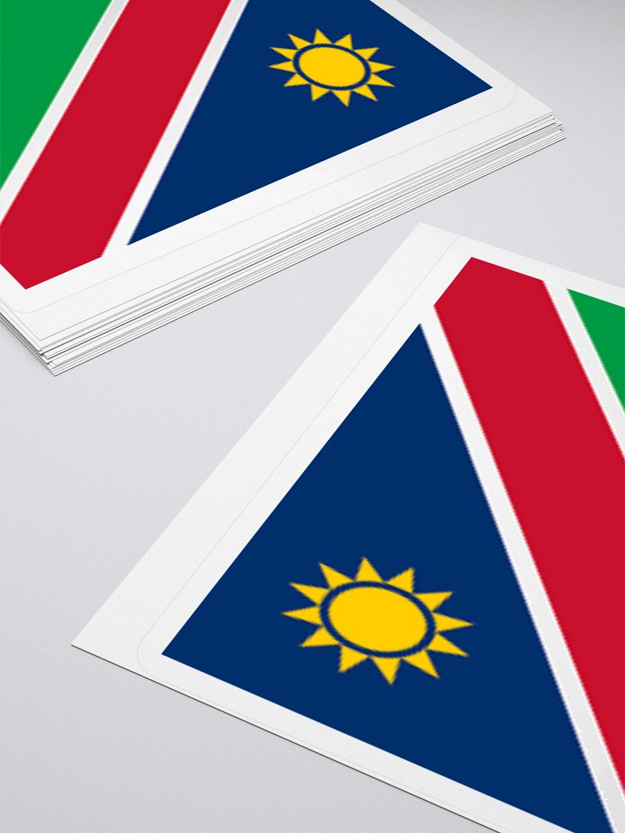 Exclusive Namibia Flag Kiss-Cut Sticker by TDS Music - Unique Design (3" x 3", 4" x 4", 5.5" x 5.5") product image (4)