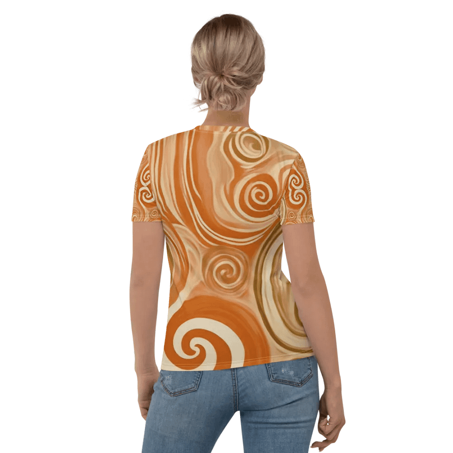 Funky Latte Liquid Tie-Dye Women's Crewneck T-shirt product image (8)