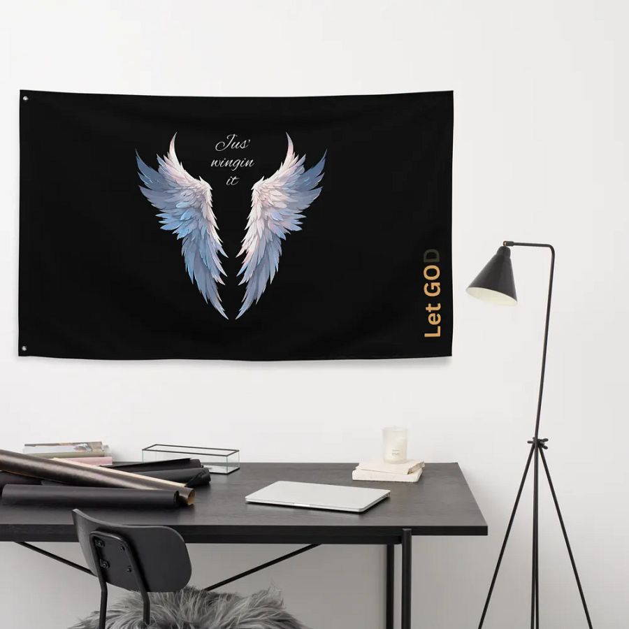 Divine Wings All-Over Print Flag product image (9)