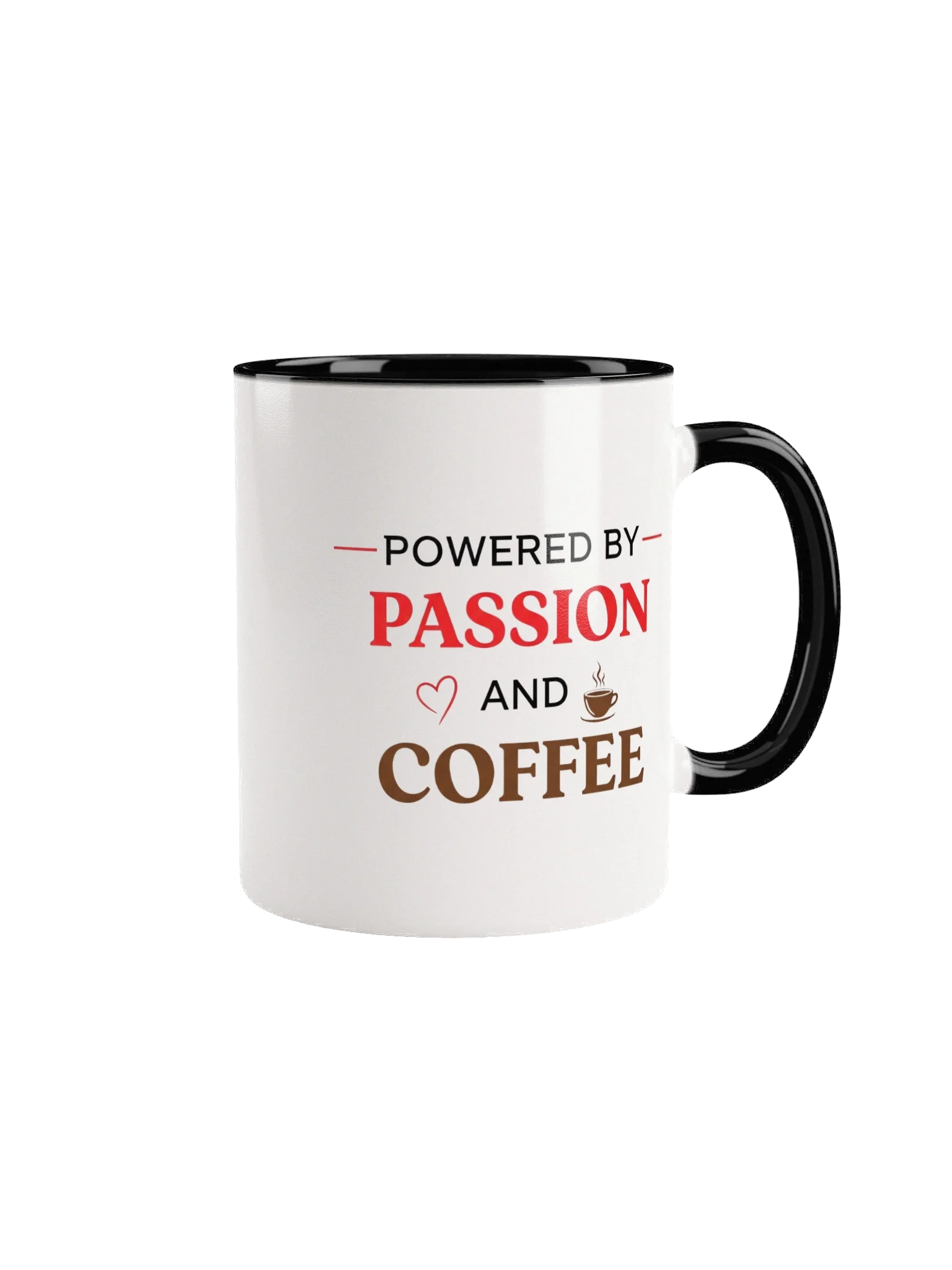 Powered by Passion (and Coffee) Mug – Motivational Coffee Cup for Go-Getters & Ambitious Minds product image (1)