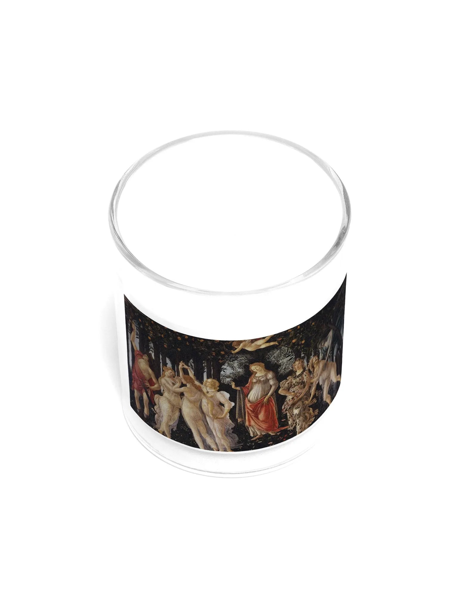 ''Primavera'' by Botticelli - Soy Wax Candle In A Clear Glass Jar product image (3)