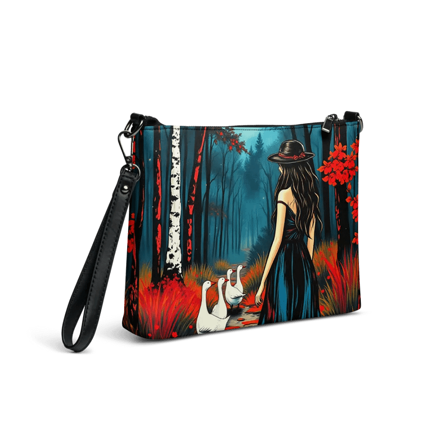premium faux leather Enchanted Forest Wanderlust Crossbody Bag product image (5)