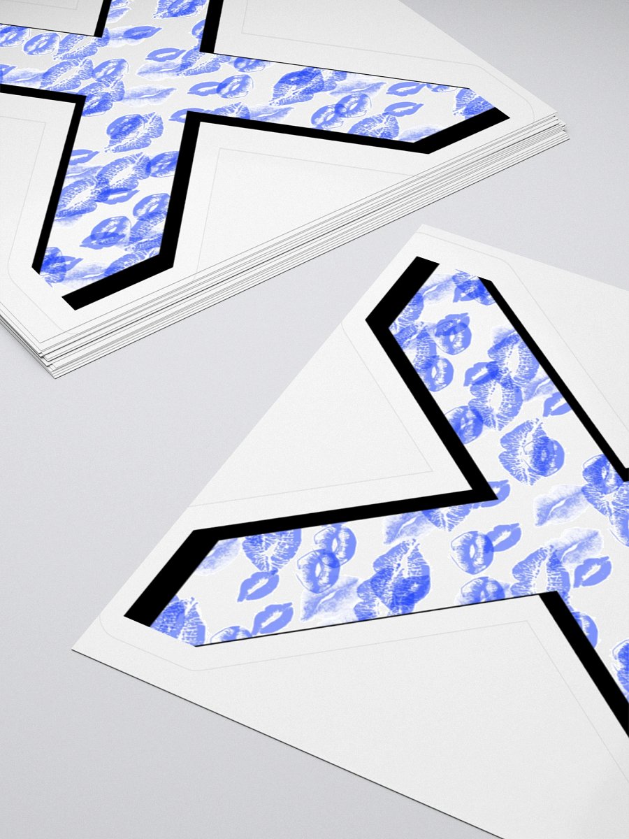 White X Blue Lipstick Kisses | Kiss-cut Sticker product image (4)