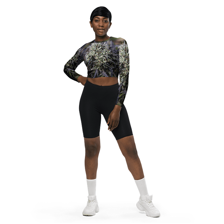 Royal Purple Cultivated Print All Over Long Sleeve Crop product image (1)