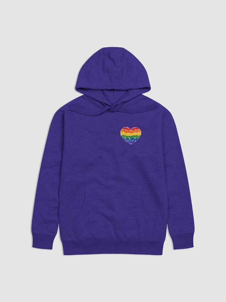 Rainbow Heart Cotton Heritage Unisex Premium Hoodie product image (8)