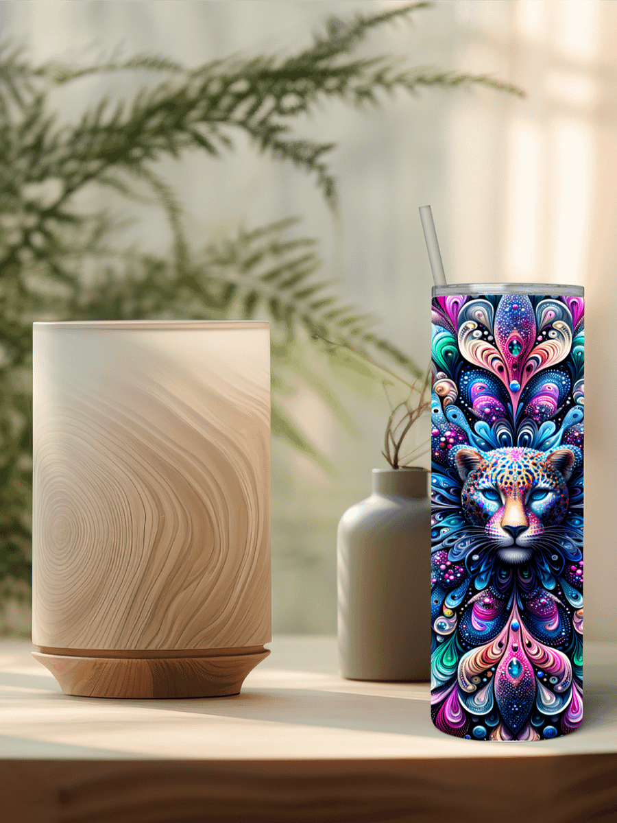 Psychedelic Leopard Print Stainless Steel Tumbler product image (3)