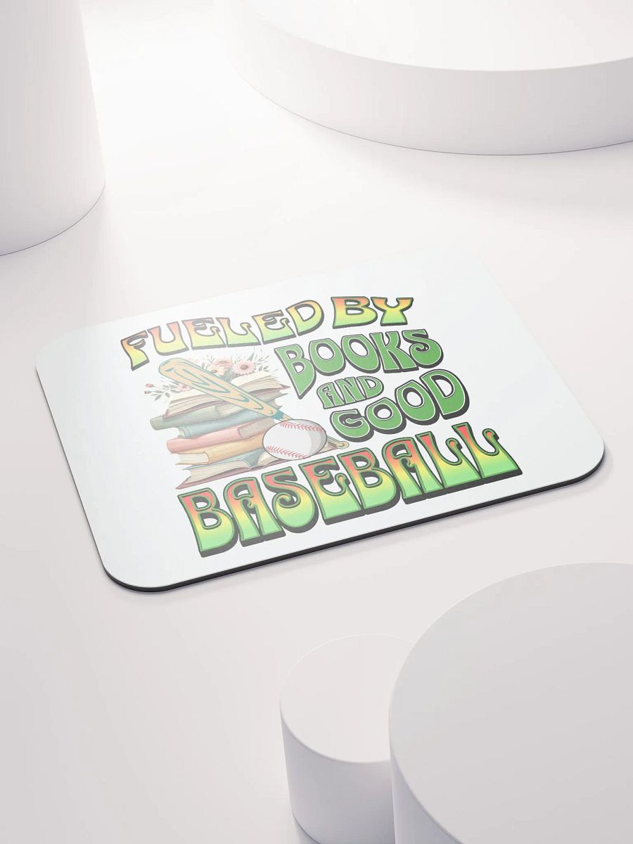 Fueled By Books And Good Baseball Mouse Pad product image (4)