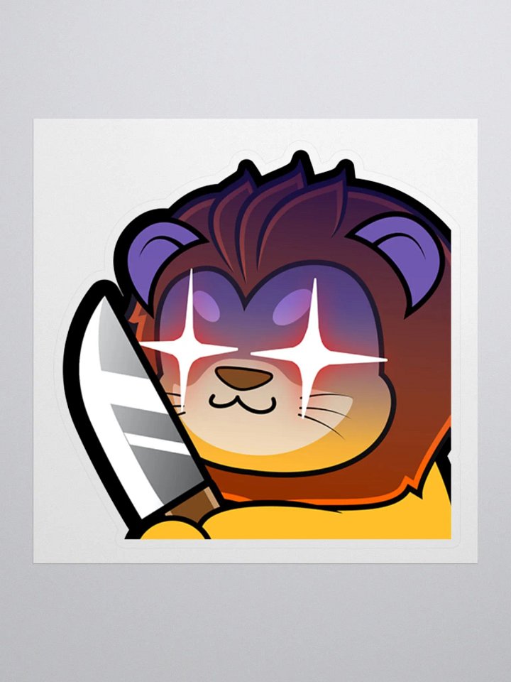 Stabby Lion Emote Sticker product image (1)