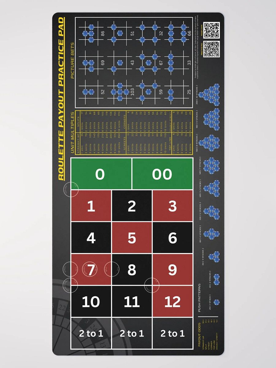 Roulette Payout Practice Pad - Grey Vignette product image (2)